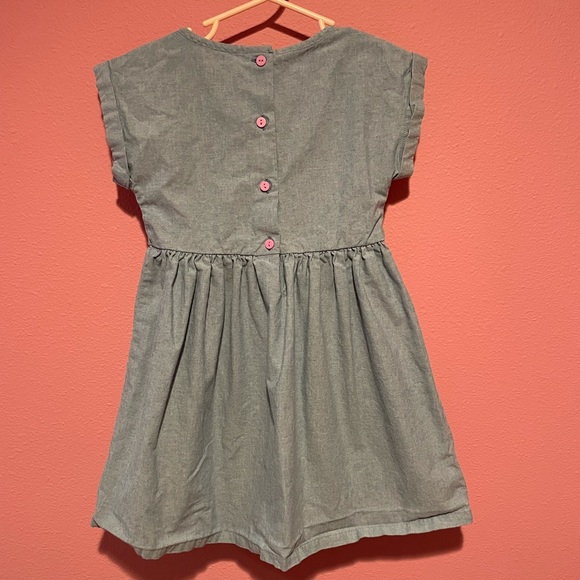 BEAUTIFUL! GYMBOREE 5T DENIM RAINBOW DRESS - Picture 2 of 3